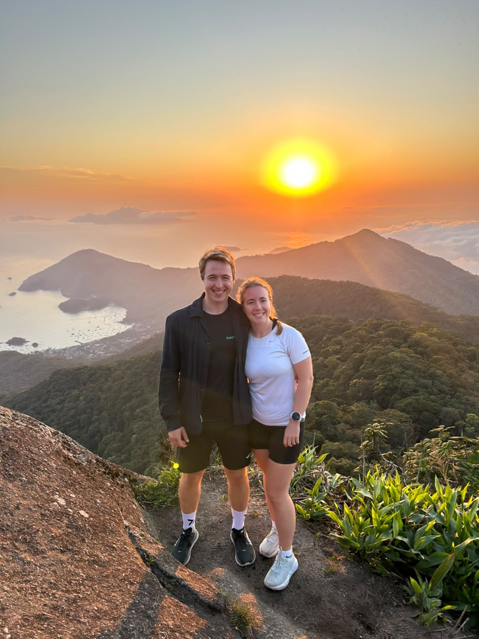 Hikers on a forest trail in Ilha Grande