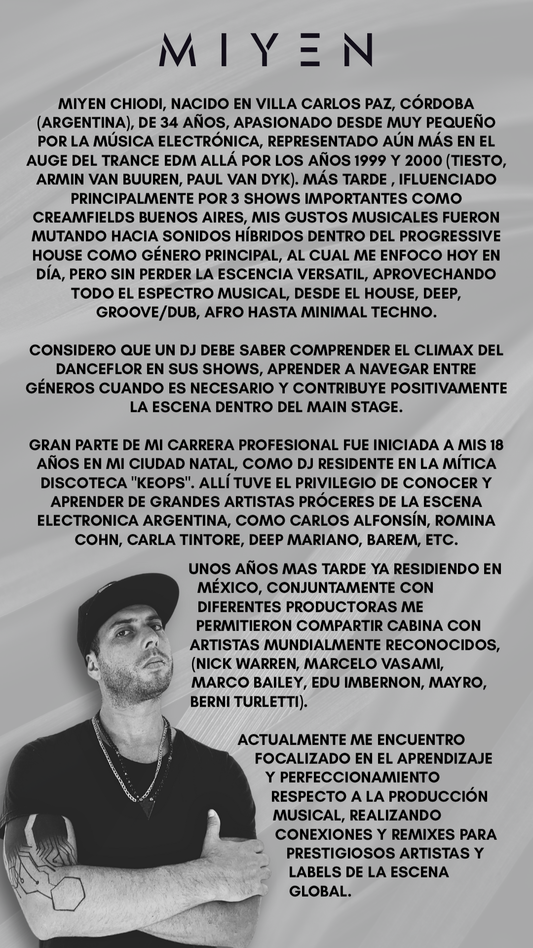 Miyen mezclando en vivo